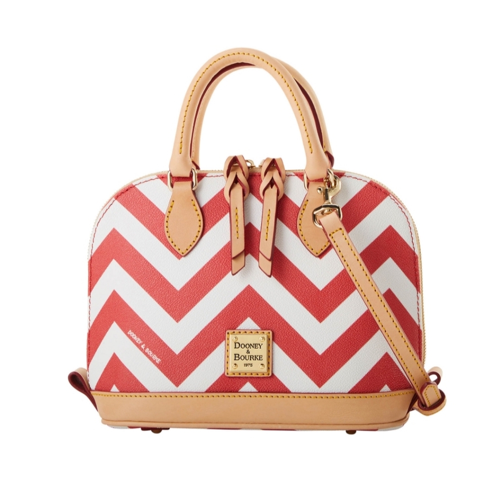 Dooney & Bourke Red and White Chevron Women's Bag